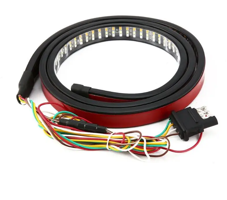 

48" Triple Row 360Led LED Tailgate Light Bar with Amber Turn Signal Strobe Red Brake/Running White Reverse For Pickup Truck RV