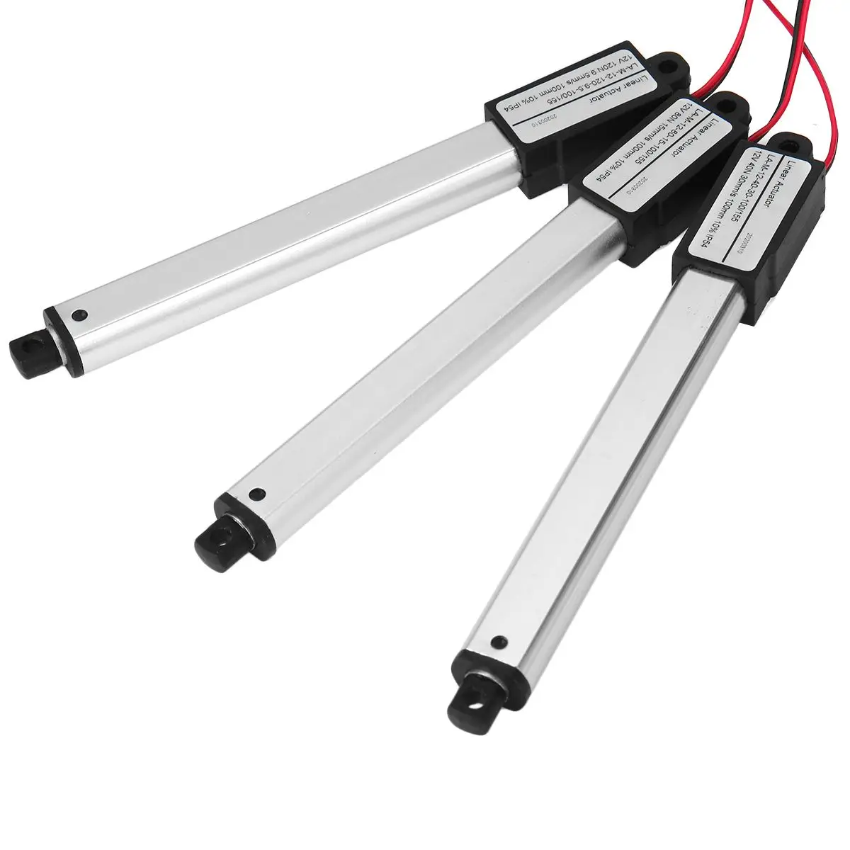 Micro Linear Actuators 100mm Stroke Aluminum Alloy 12V DC Electric Mini Motor 30mm/s 15mm/s 9.5mm/s Speed | Строительство и