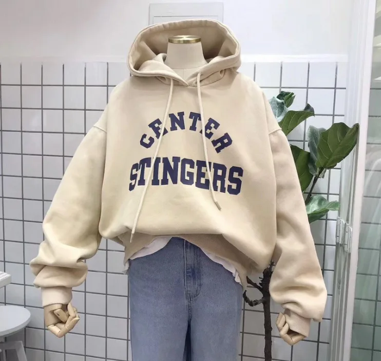 

Yellow Sweatshirts for Women Letter Print Hoodies Oversized Sweatshirt Pullover Ladies Streetwear Harajuku Best Friends Clothes