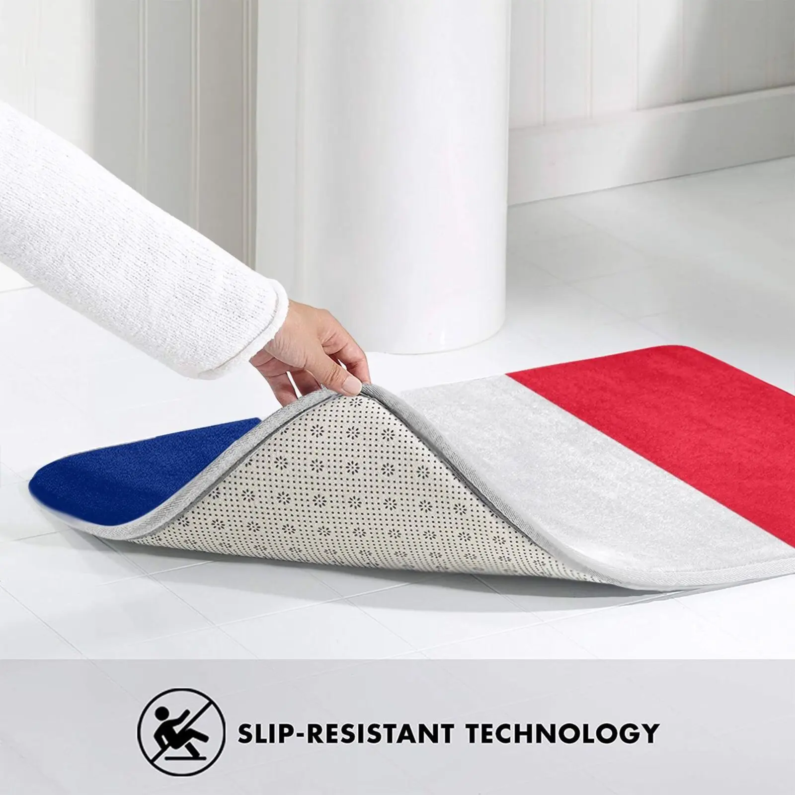 Французский флаг Франции коврик-ковер с антипоскользяющим покрытием для пола в спальне.