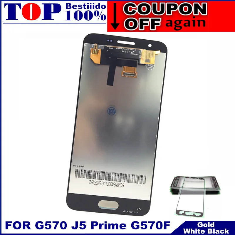 100% Высокое качество ЖК дисплей s для samsung Galaxy J5 Prime G570 G570F G570K G570L с сенсорным экраном