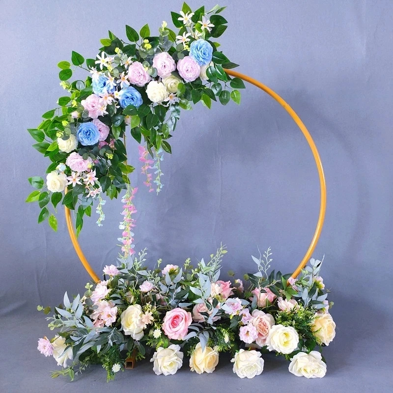 

50/100CM DIY Wedding Flower Wall Arrangement Supplies Silk Peonies Rose Artificial Flower Row Decor Wedding Iron Arch Backdrop