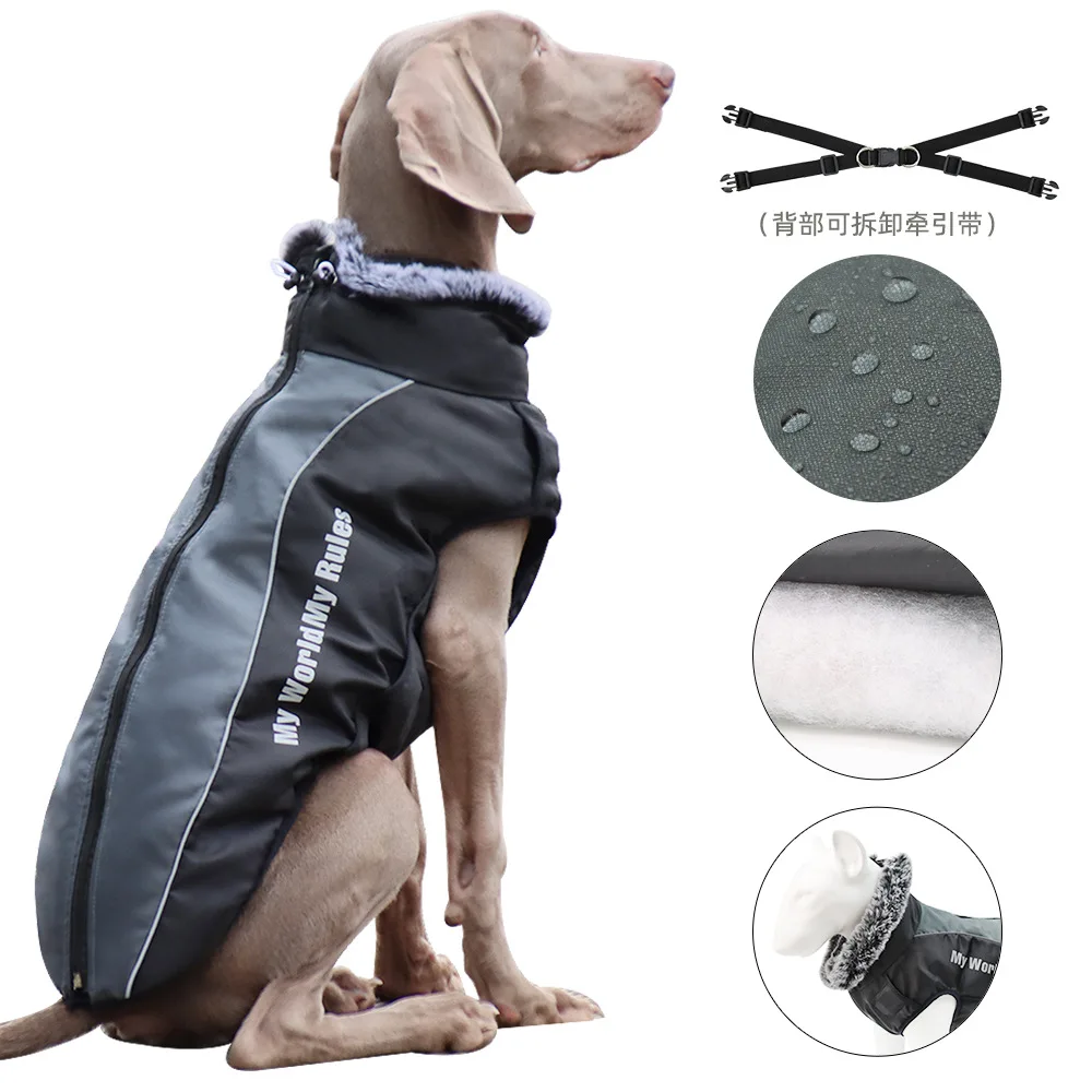 

Pet clothes autumn/winter new style dog jackets reflective and warm dog clothes pet supplies in stock pet products