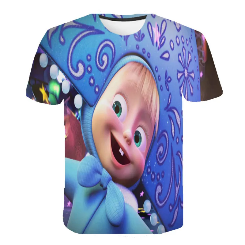 

2021 new Martha's 3D printed T-shirt girls and boys 2020 children's personalized cartoon printed T-shirt fashion children's wear