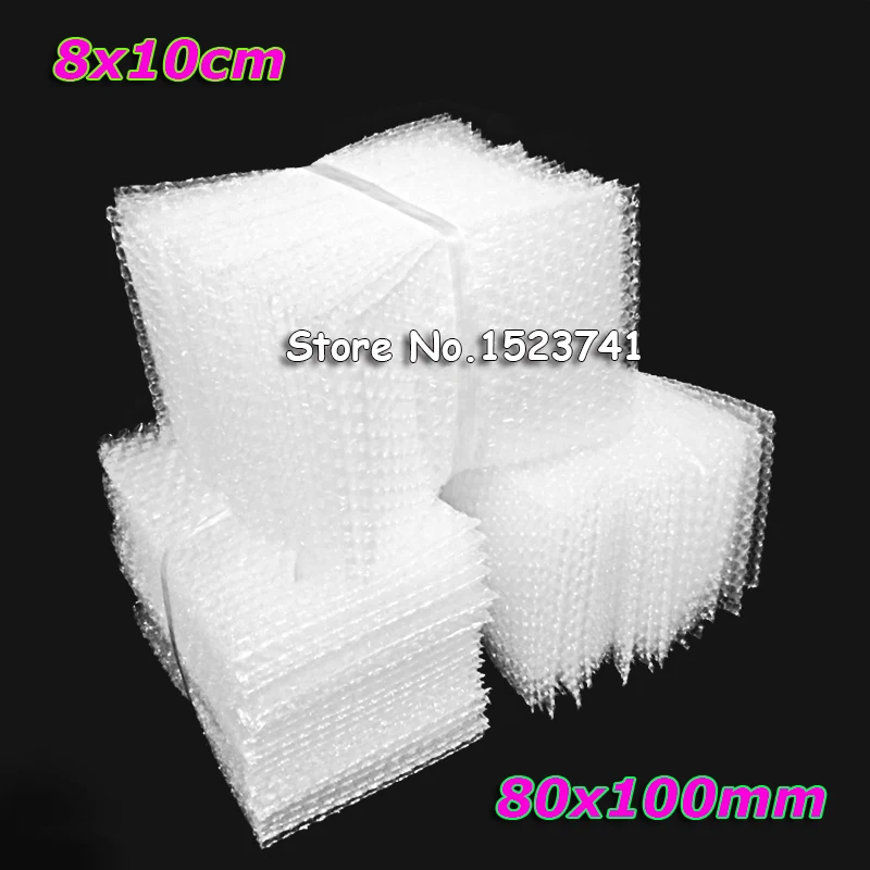 100 шт. 80*100 мм пластиковая упаковка конверты белые Пузырьковые Упаковочные пакеты