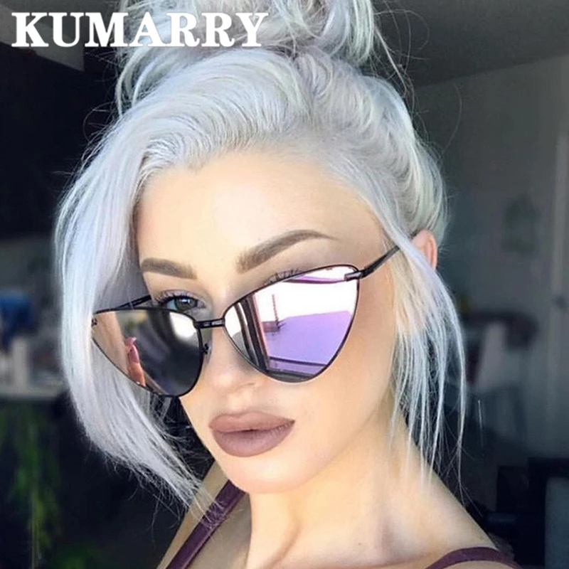 KUMARRY новинка классические треугольные кошачий глаз солнцезащитные очки для
