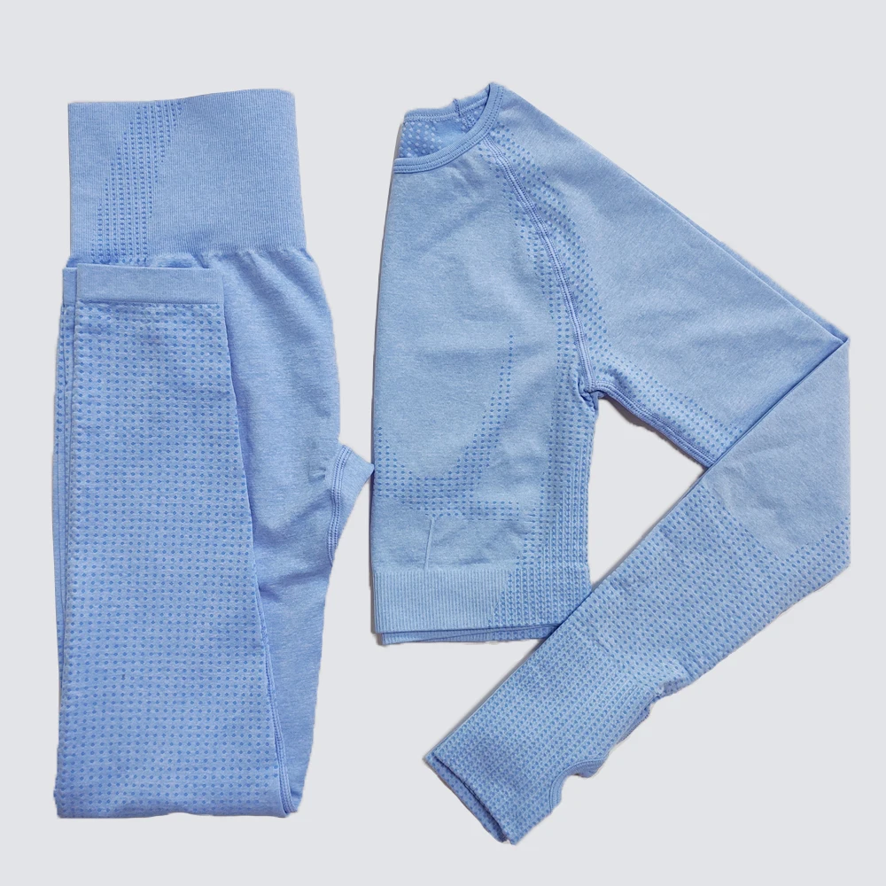 Женский бесшовный комплект для йоги спортивные костюмы фитнеса одежда