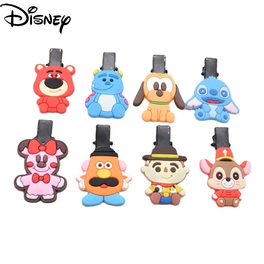 

Disney Original Goofy Spotted Bow Hairpin Children's Bangs Clip PVC Hair Accessories Stitch Anime Accessories Headwear SL-FJ2100