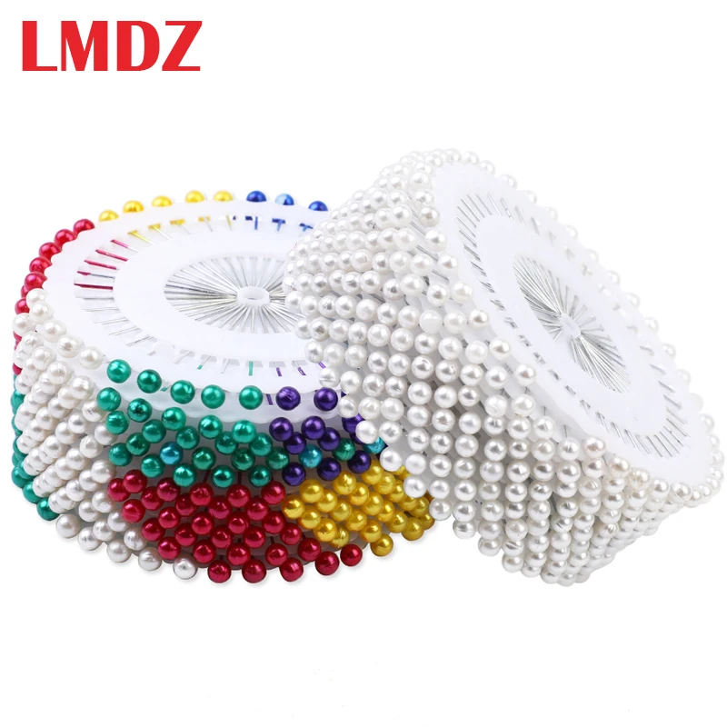 LMDZ 40/120/240/480 шт. Швейные булавки прямые шпильки с головкой цветные белые круглые