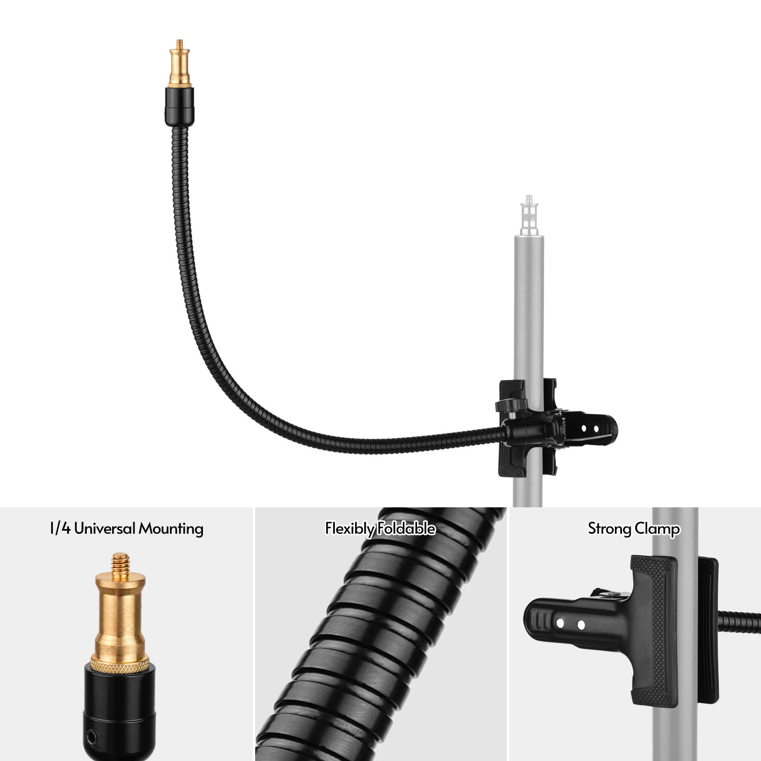 Гибкая трубка с креплением на руку Зажимная подставка 1/4 винтом для экшн камеры