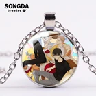 Ожерелье SONGDA Manga Old Xian, 19 дней, ожерелье Чжан Чжэн Си Хэ Тянь МО Гуань Шань из стекла, художественное фото, подвеска, металлическая цепочка в стиле панк
