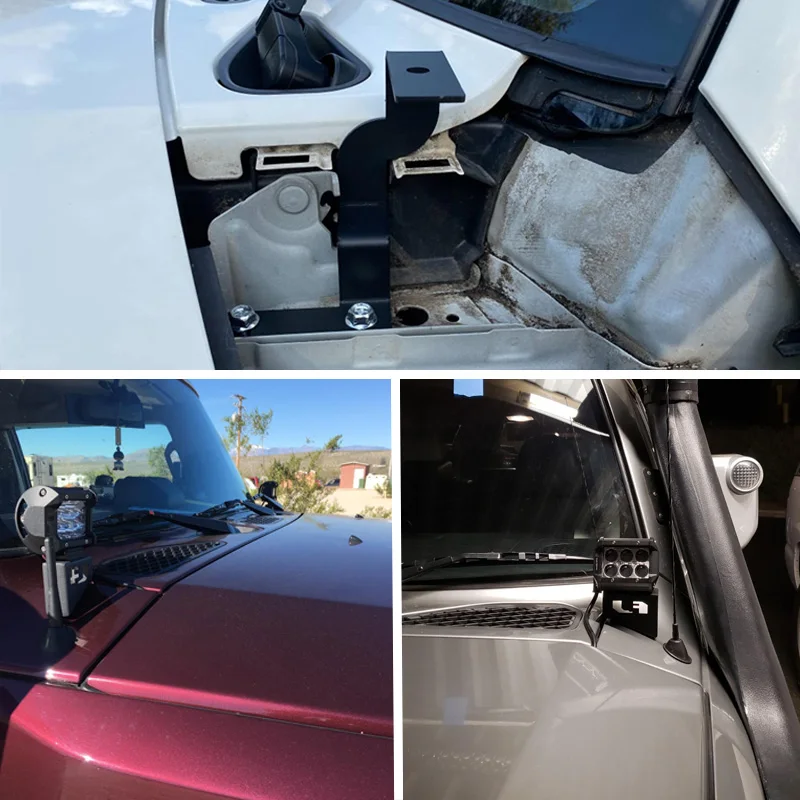 Для Toyota Fj Cruiser 2007-2016 Авто столб Монтажный кронштейн светодиодный передний капот светильник Точечный светильник держатель (art.: 3920b67be658d) - 3920b67be658d