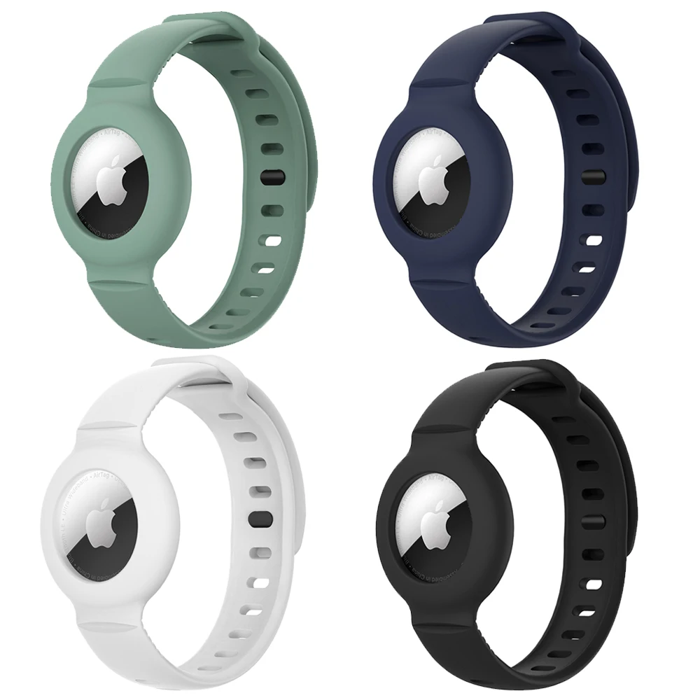 Anti-Lost Silicone Case For AirTag, Protective Cover Design With Bracelet Buckle, Safe Apple Airtag tracking locator, anti-lost