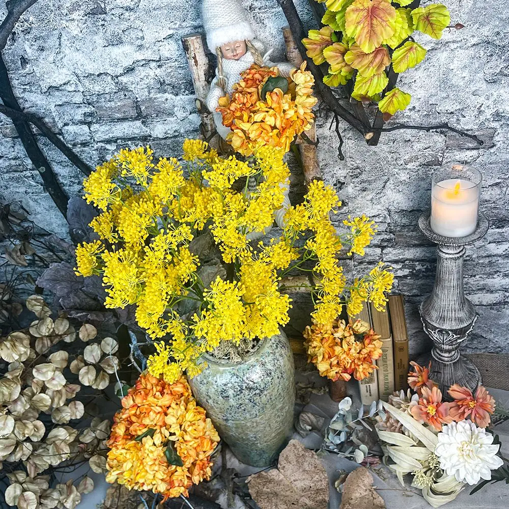 SunMade Пластиковые искуственные цветы в виде диких цветов детские дышащие ветки