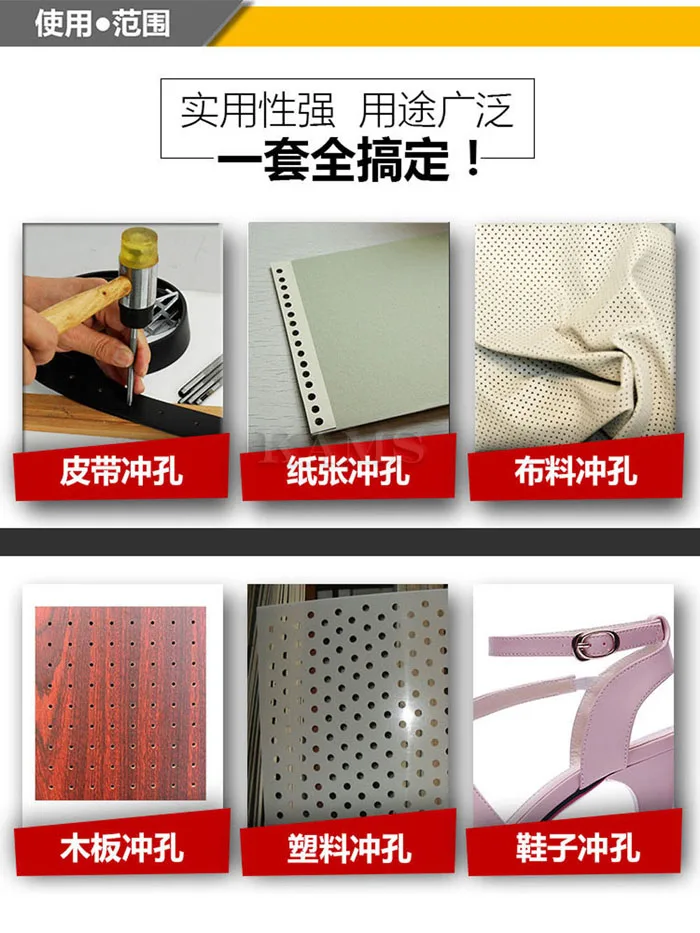 

25 Size Pick Leather Tools Leather Punch Leathercraft Hole Craft Set Hollow Puncher Belt Punch 1.0mm-25mm for Clothing Canvas