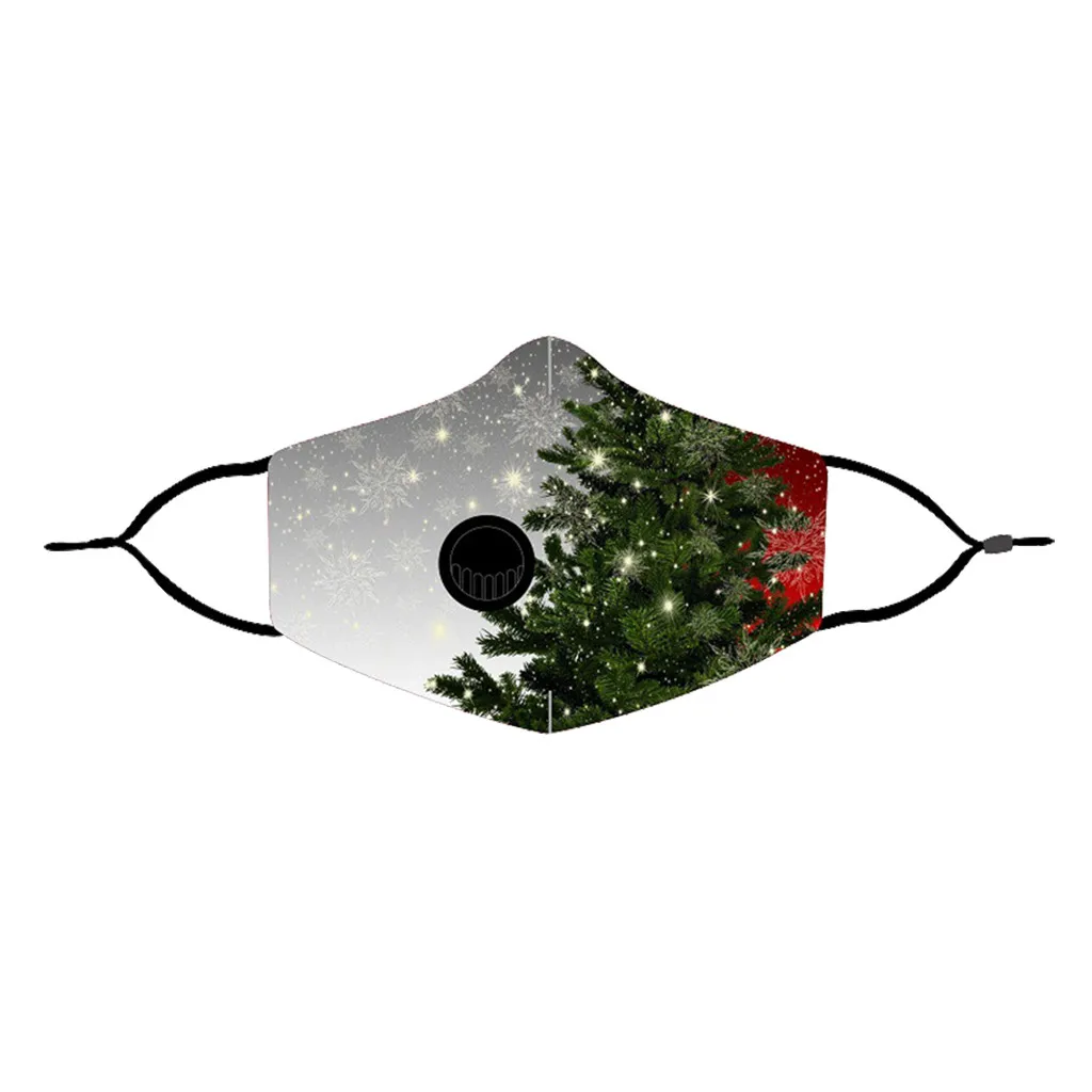 

Fashion Children Christmas Prints Mask Washable Reusable Pollution Cover Face Masks Cotton Breathable Protection Earloop Mask