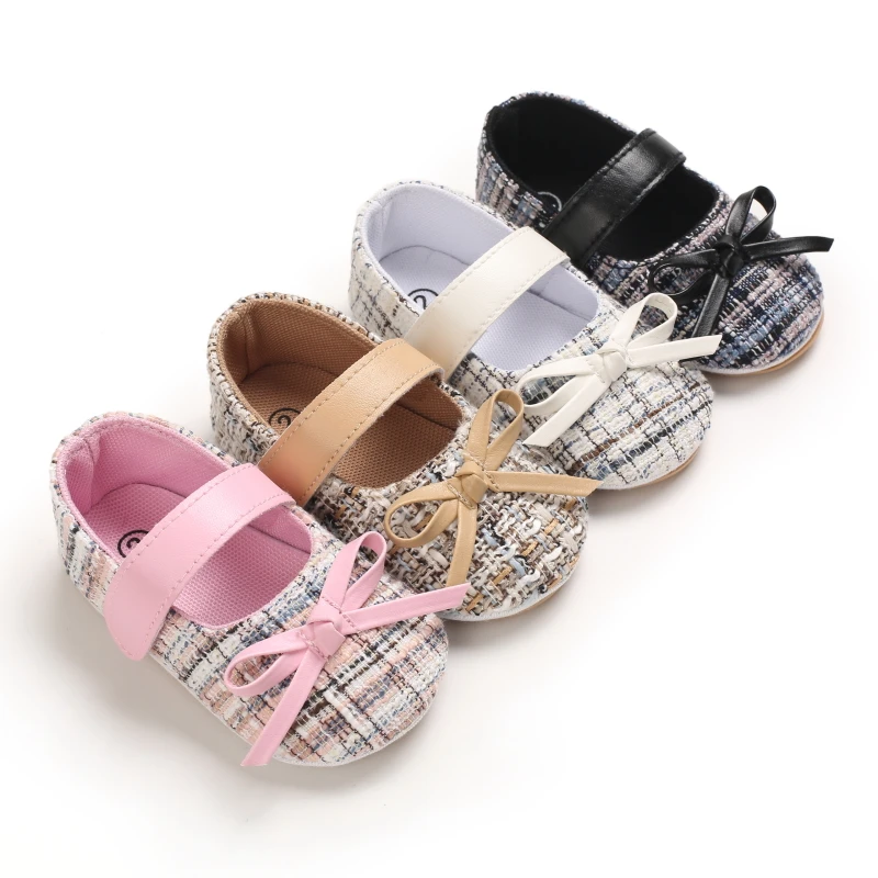 

2021 Bowknot Baby Girls Shoes Infant Newborn Princess Shoes Spring First Walkers Lovely Baby Girl Birthday Party Shoes