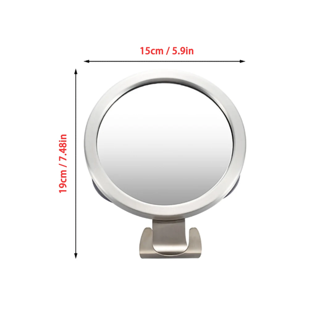 

Aluminum Alloy Framed Bathroom Mirror Hanging Toilet Wall Combing Makeup Wall-mounted Single Round Mirror Simple Home