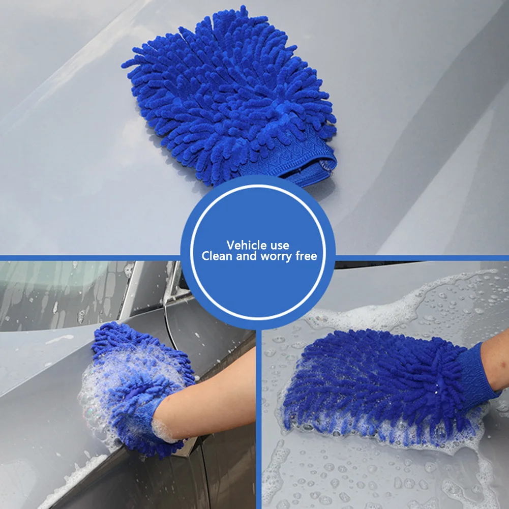 

Сверхтонкая ткань синель микрофибра перчатка для мытья машины Mitt мягкая сетка подложка без царапин для мойки и очистки автомобиля