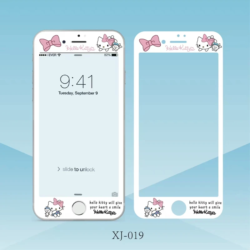 Hello kitty Нано покрытие закаленное стекло полное покрытие экрана Защитная пленка для iPhone 6/6 S/6 plus/7/7 plus/8/8plus - Цвет: 10