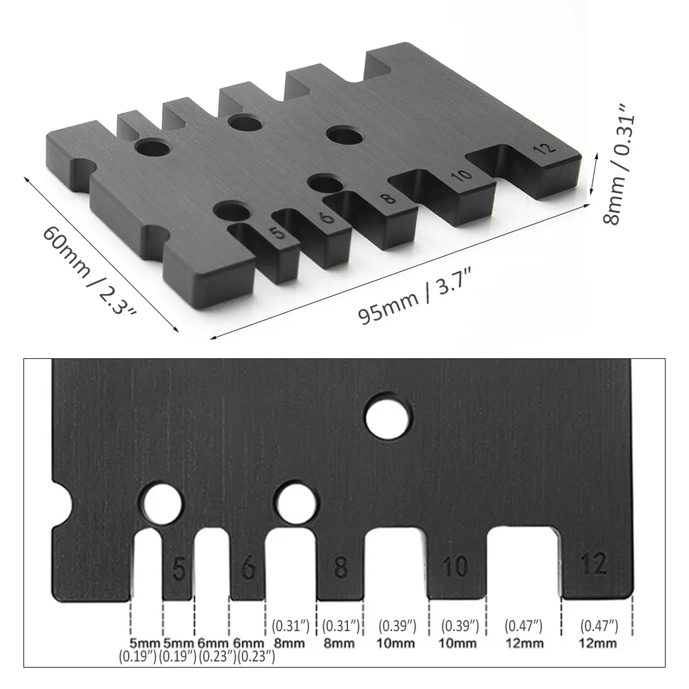 

High Precision Tenon Caliper Meter Card Metric Woodworking Router Saw Table Machine Measuring Tool Ruler Imperial Card Gauge