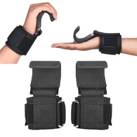 1 pair heavy duty weight lifting power training gym strap hook bar wrist support