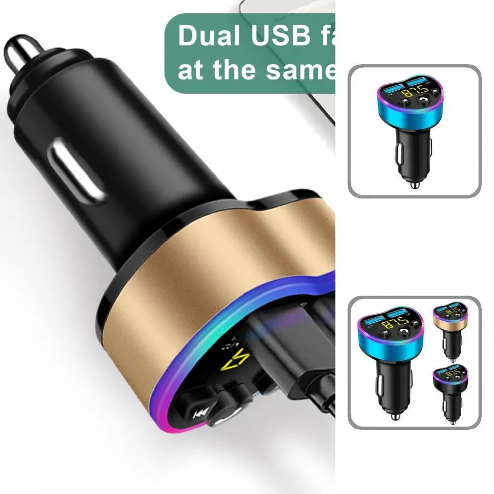

Practical Auto Phone Charger Bluetooth-compatible MP3 Player Compact Car Charger AI Navigation Broadcast for Tablet