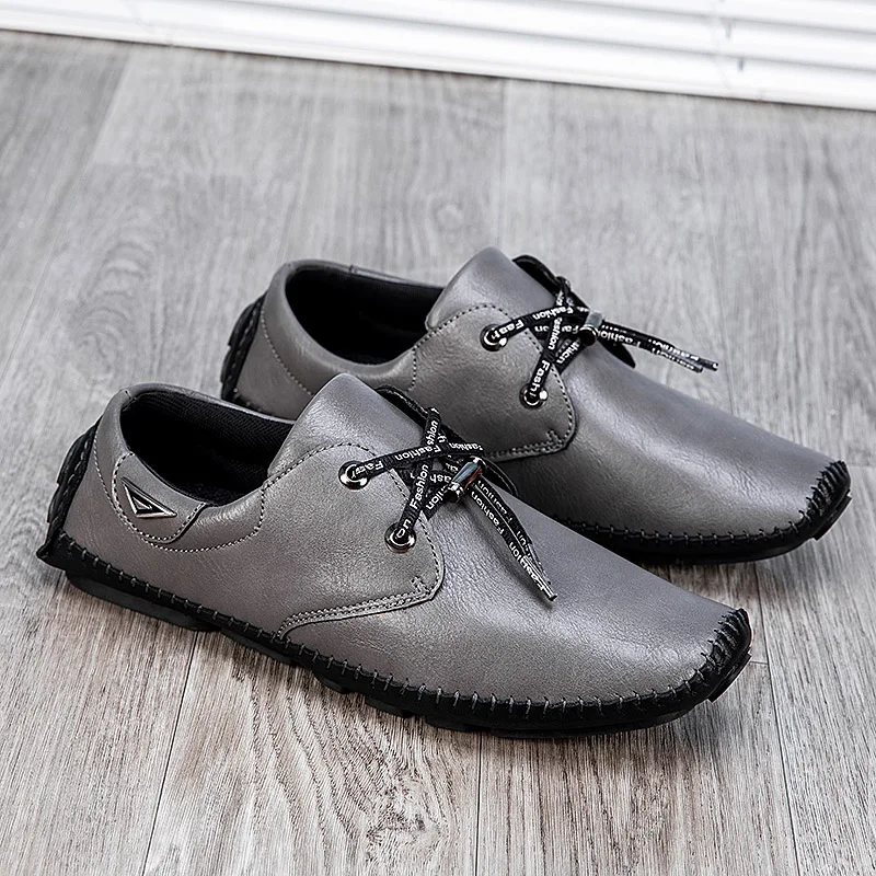 

2021 Spring and Autumn Casual Leather Shoes Trendy Shoes Lace Up Men's Leather Shoes Men's All-match Shoes