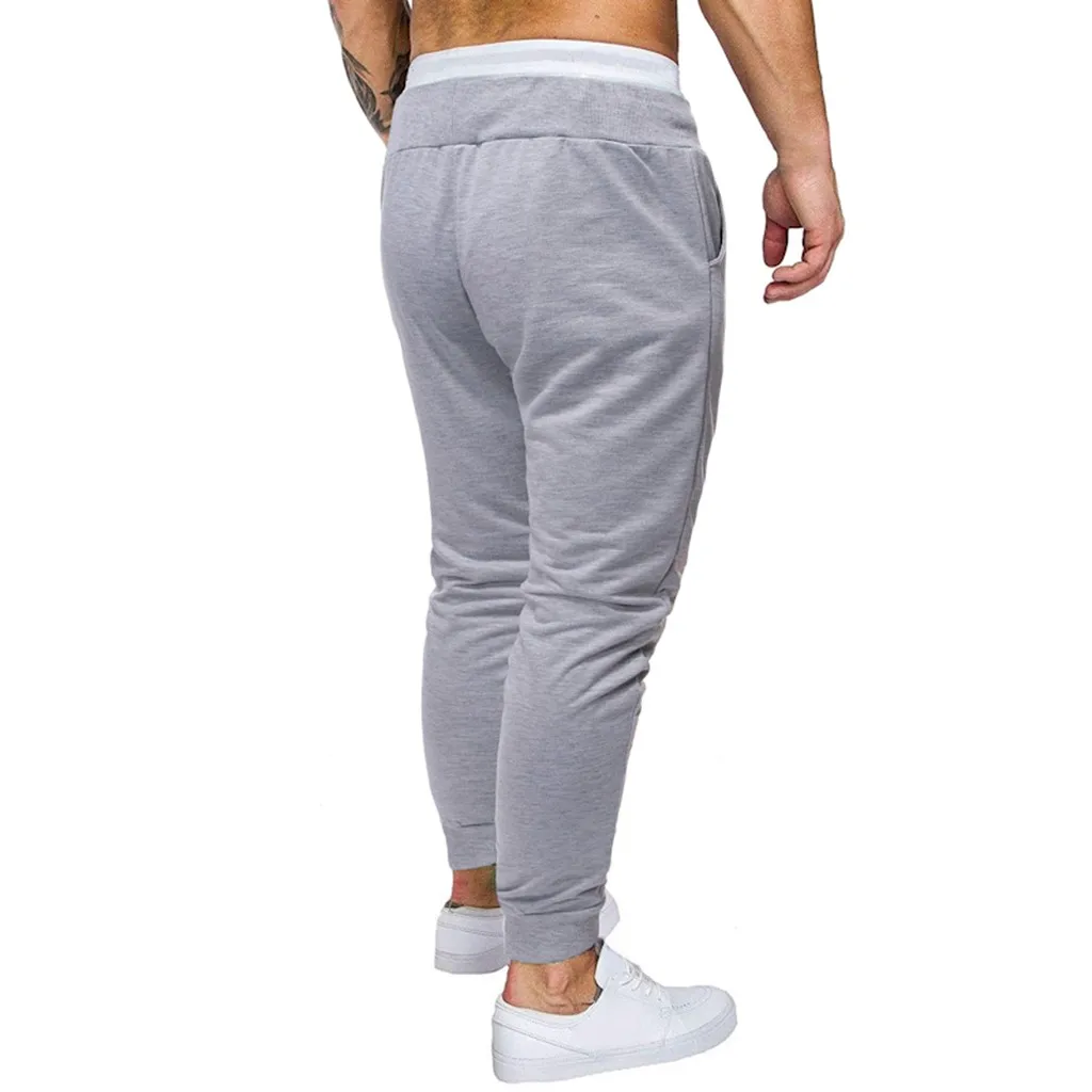 Мужские спортивные штаны Feitong повседневные черные с принтом для бега и занятий