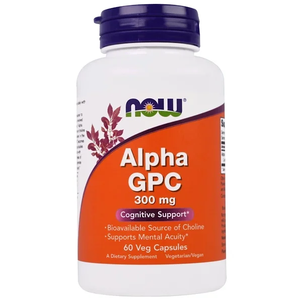 

Now Foods Alpha GPC 300 mg 60 Veg Capsules Cognitive Support Bioavailable Source of Choline Mental Acuity FREE SHIPPING