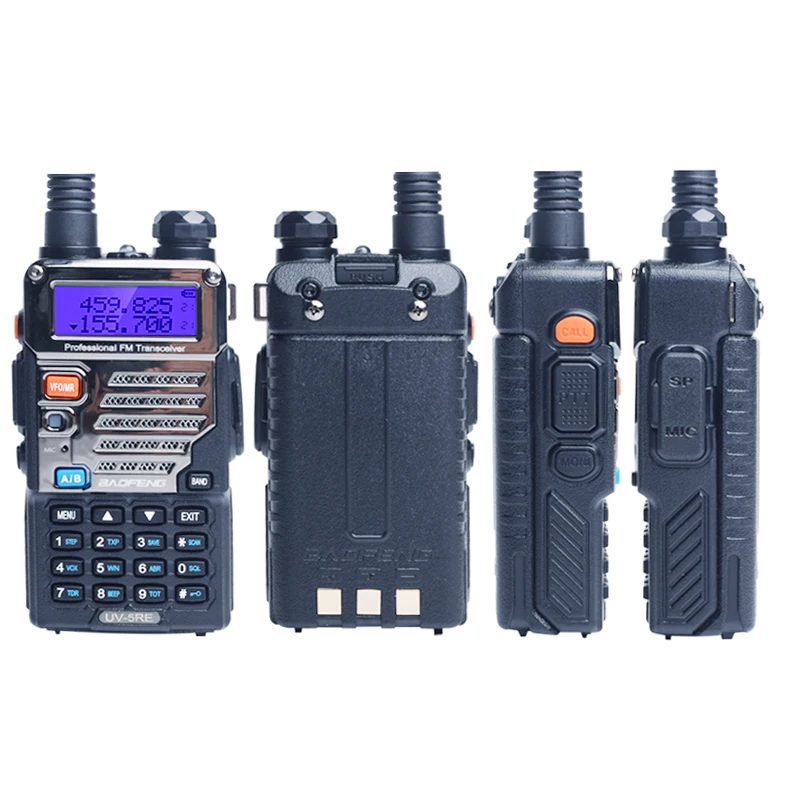 2021 Baofeng UV-5RE Walkie-Talkie 5W Handheld portable Scanner Screen display Radio Dual Band Cb Ham Radio Transceiver