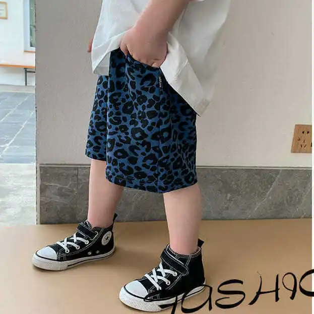 

Summer Baby Boys Pants Trousers Children loose Casual pants overalls shorts Leopard Shorts Pant Kids pants overalls 4-8 Y