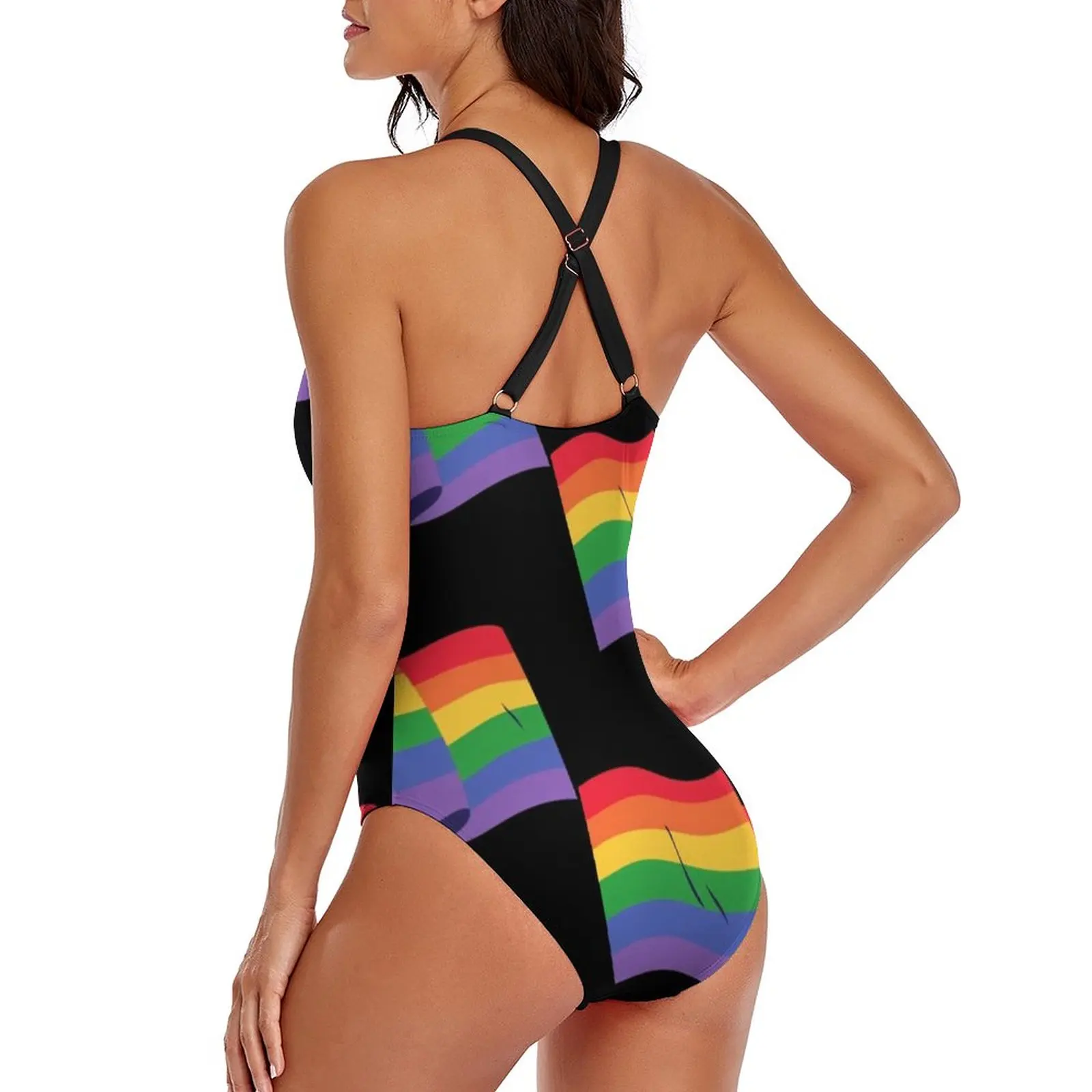

Gay Pride Swimsuit Cheap 1 Piece Swimwear Youth Colorful Summer Bathing Suit