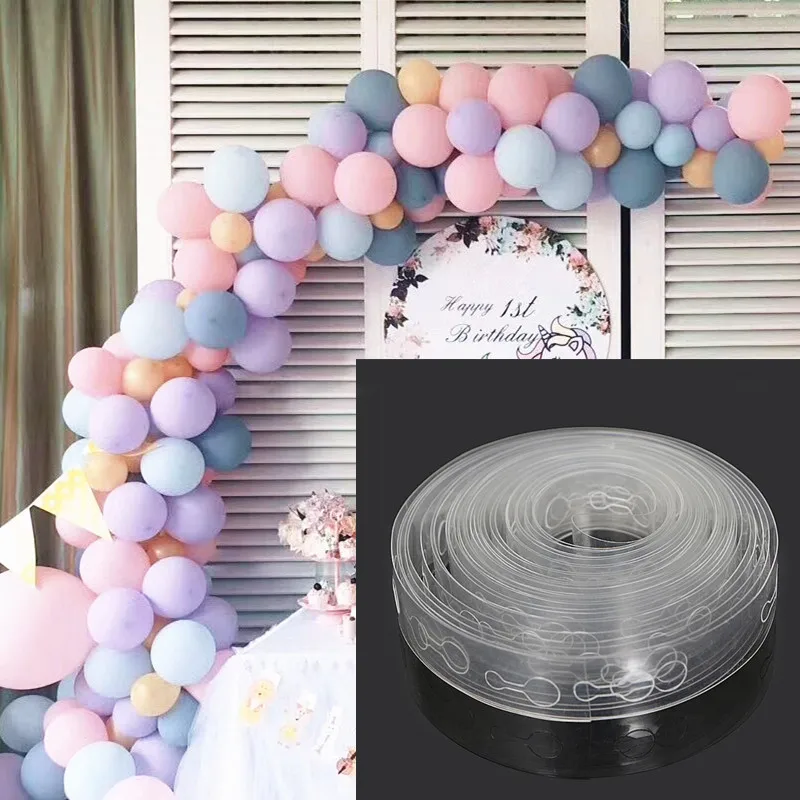 

DIY Latex Balloons Modeling Tool Plastic Balloon Chain 5M Balloon Tie Knob Tool Birthday Party Wedding Decoration Supplies