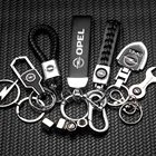 Автомобильный брелок премиум-класса из цинкового сплава, кожаный брелок для ключей, Автомобильные украшения с эмблемой для Opel Astra H G J Corsa Insignia Antara Meriva Zafira