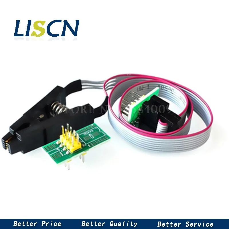 CH341A 24 25 серия EEPROM USB программатор модуль + SOIC8 SOP8 тестовый зажим 1 8 в адаптер DIY
