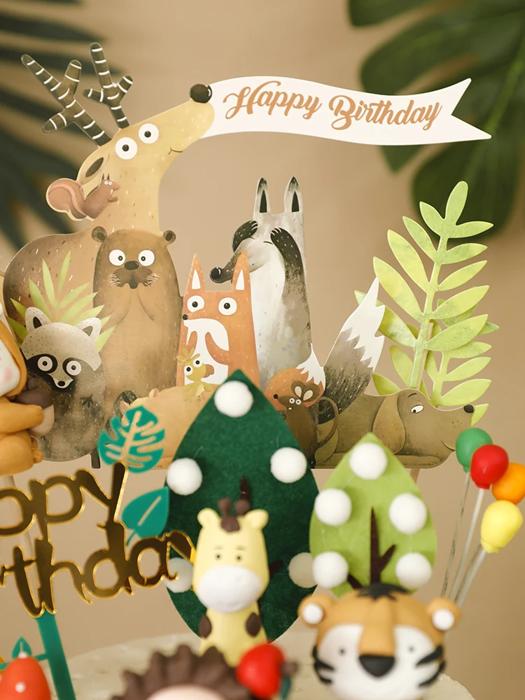 Женский еж тигр Лев растение улитка вечеринка в честь Дня Рождения для мальчиков