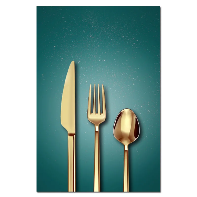 

Nordic Abstract Kitchen Knife Decorative Pictures Wall Art Canvas Painting Modern Posters and Prints for Kitchen Home Decoration