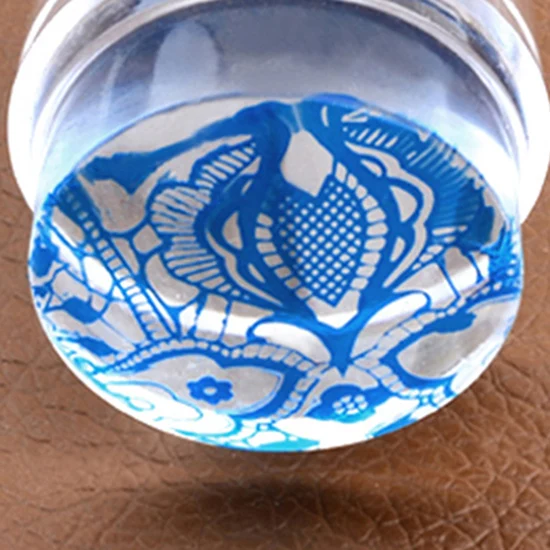 Набор силиконовых штампов для ногтей 2 шт. металлическая ручка штамп дизайна