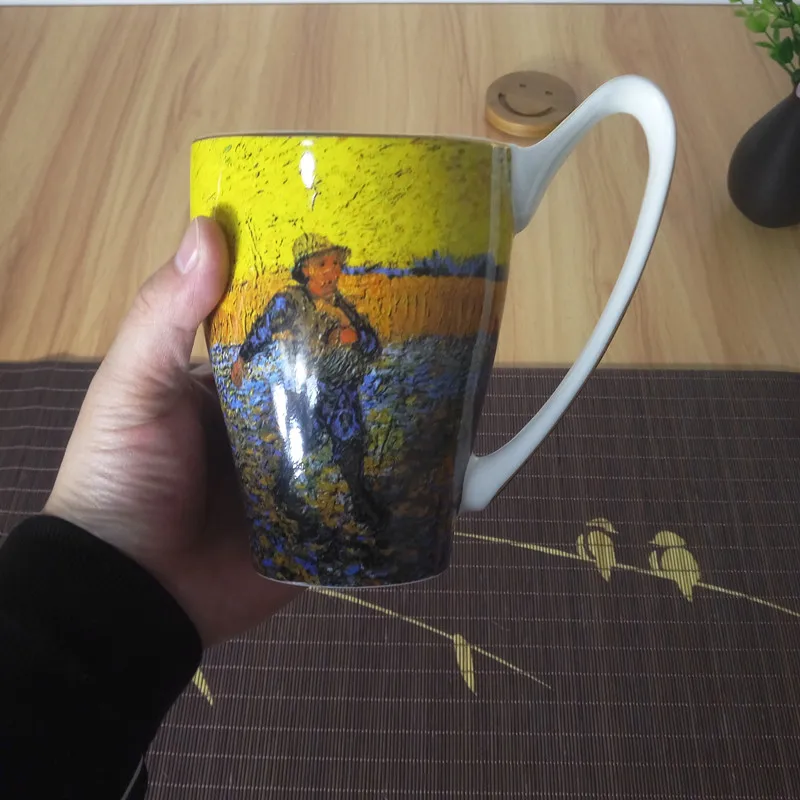 Новая кофейная кружка с рисунком Ван Гога керамическая чашка подарок на день