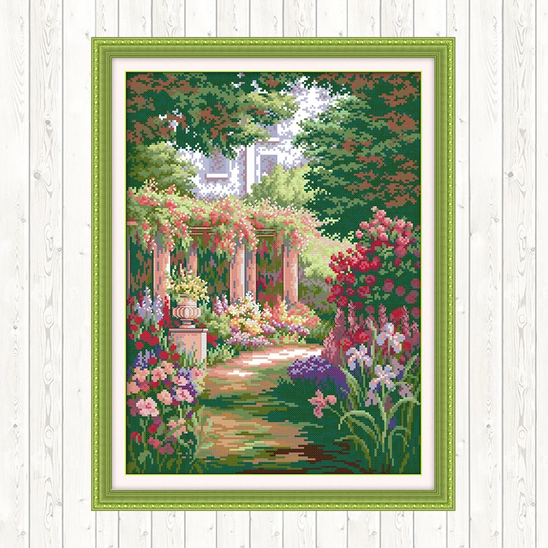Набор для вышивки сделай сам романтический садовый пейзаж шаблон крестиком 14