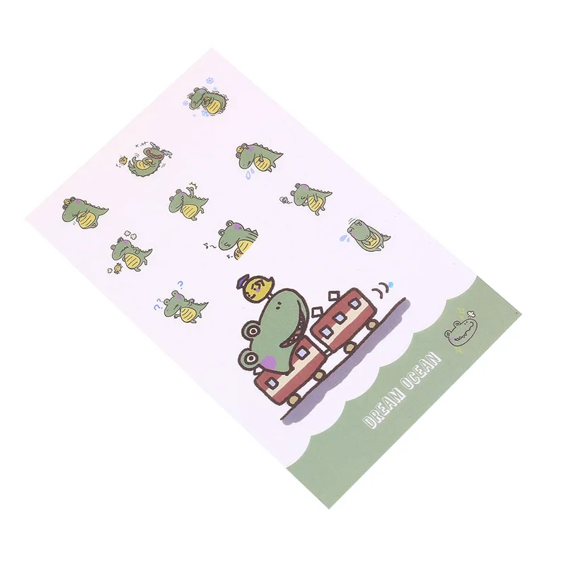Фото 6 шт/прекрасный зеленый динозавр ежедневный и бумажный стикер Дневник Блокнот DIY стикер канцелярские принадлежности №3