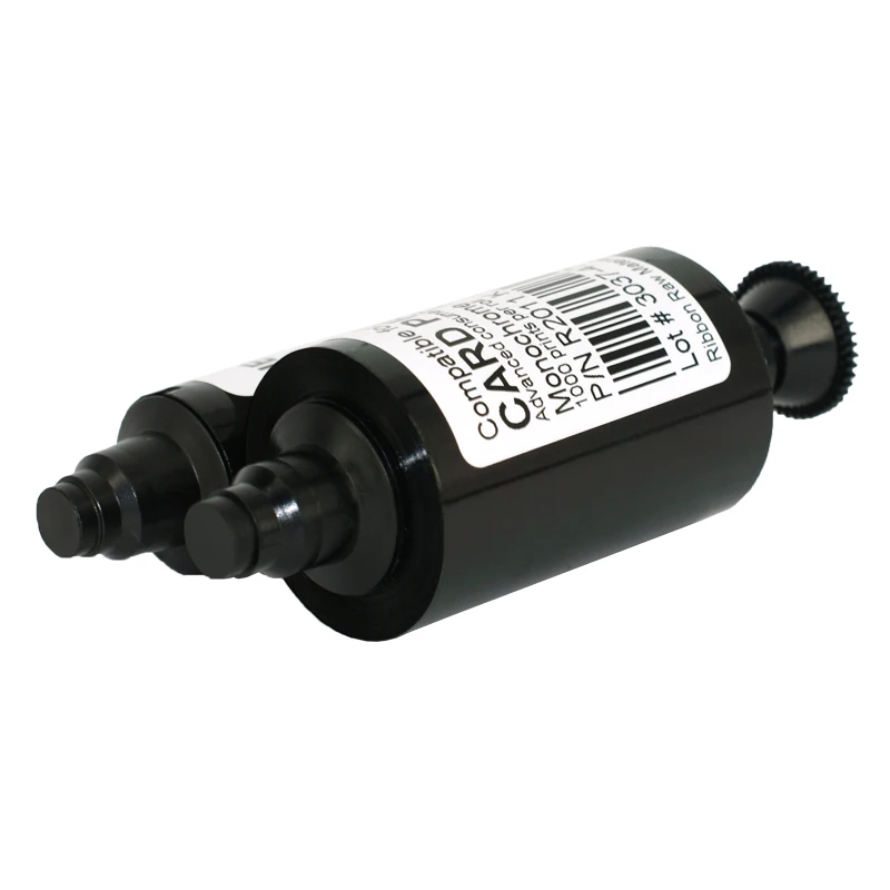 10 рулонов черная монохромная лента R2011 1000 принты для принтера Evolis Pebble4 ID card|card printer