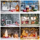 Фон Yeele для фотосъемки в рождественском стиле с изображением деревянных досок и окон