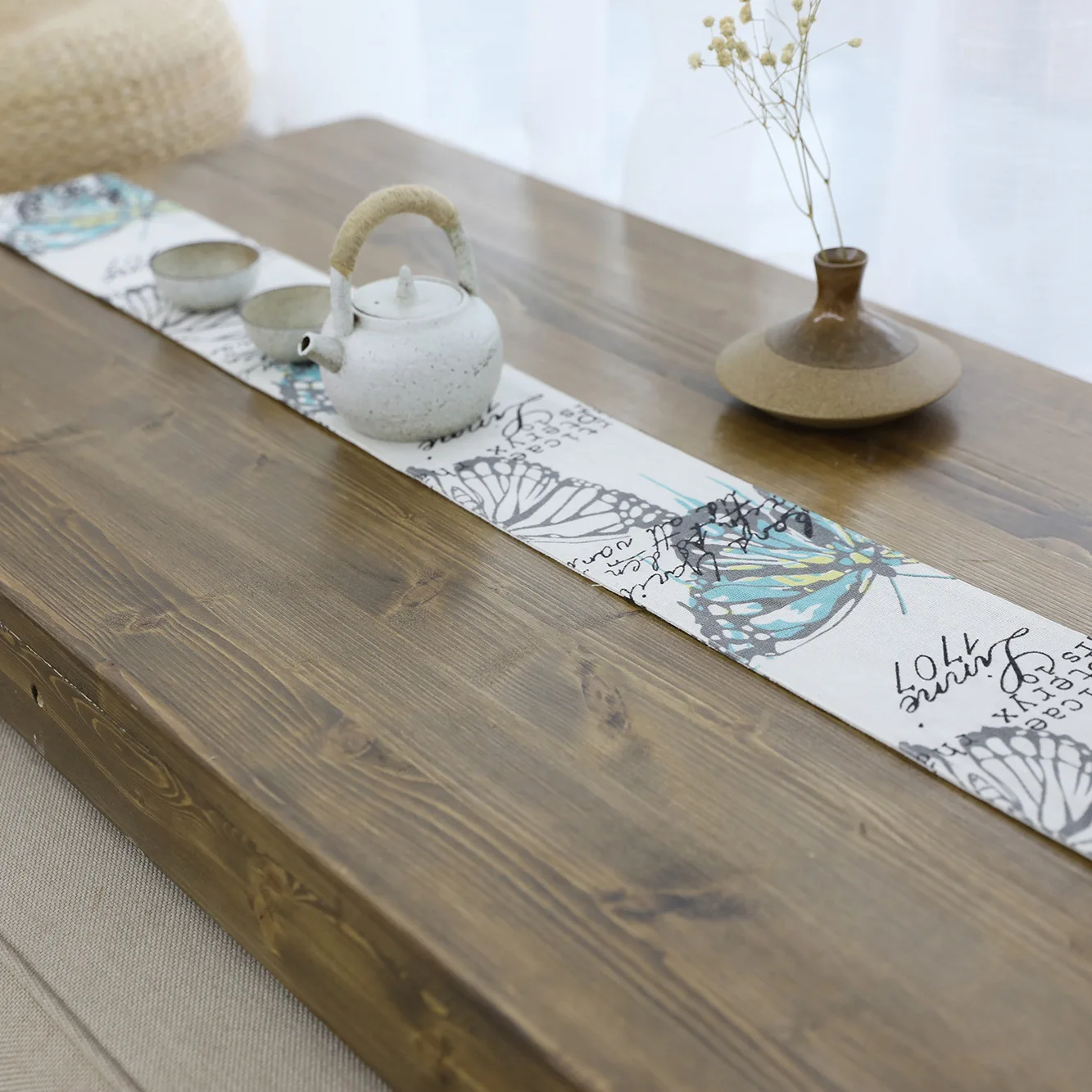 Домашний стол с шестигранной бабочкой из хлопка и льна Национальный стиль флагом