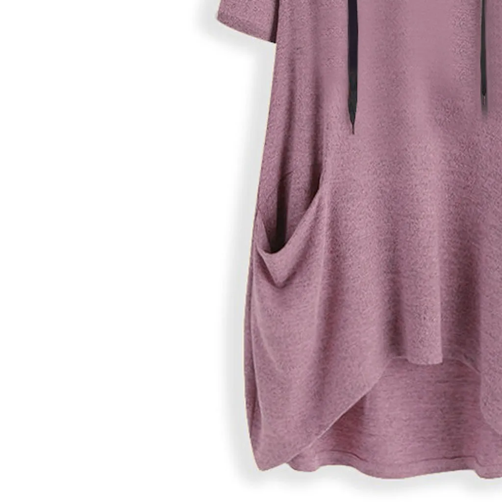 Свитшот женская футболка с кошачьими ушками размера плюс капюшоном со сплошным