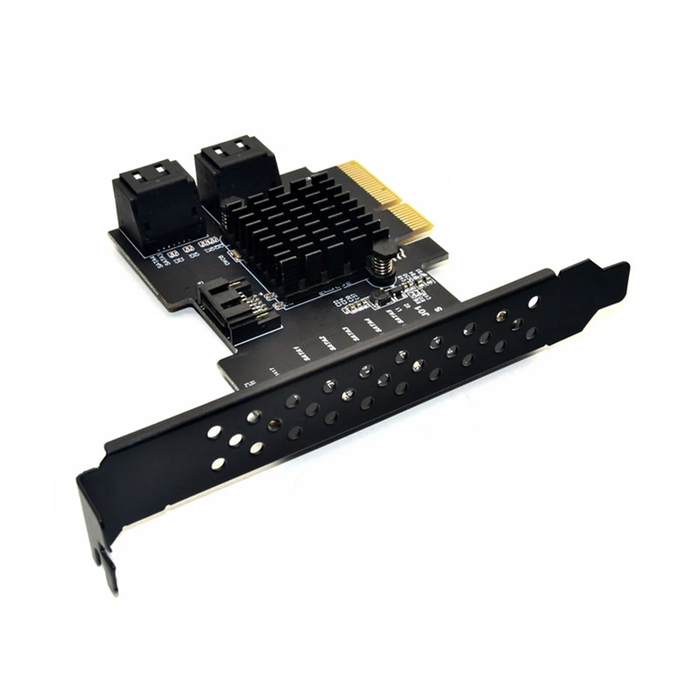 PCI-E 4X GEN3 To SATA 3.0 Expansion Card 5 Port Full Speed 6G Transfer Expansion IPFS Hard Disk JMS585 For Win7 / 8 / 10 / Linux