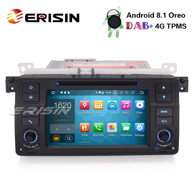 Erisin ES3862B 7 &quotDAB + 4G TPMS DVR Android 8 1 автомобильное радио DVD GPS Satnav для BMW E46|Автомагнитолы| |