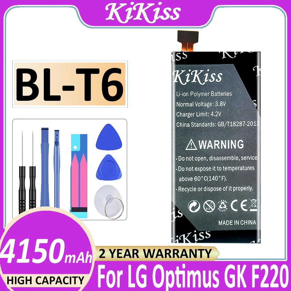 

Аккумулятор KiKiss 4150 мАч для LG Optimus GK F220 F220S F220L F220K, аккумулятор BLT6 BL T6 + Инструменты