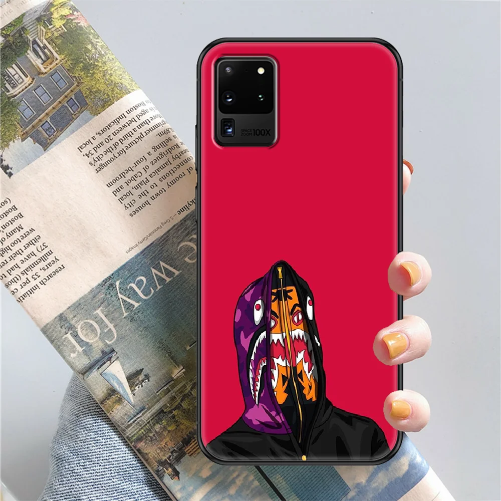 

luxury Fashion APE brand Phone case For Samsung Galaxy Note 4 8 9 10 20 S8 S9 S10 S10E S20 Plus UITRA Ultra black trend coque